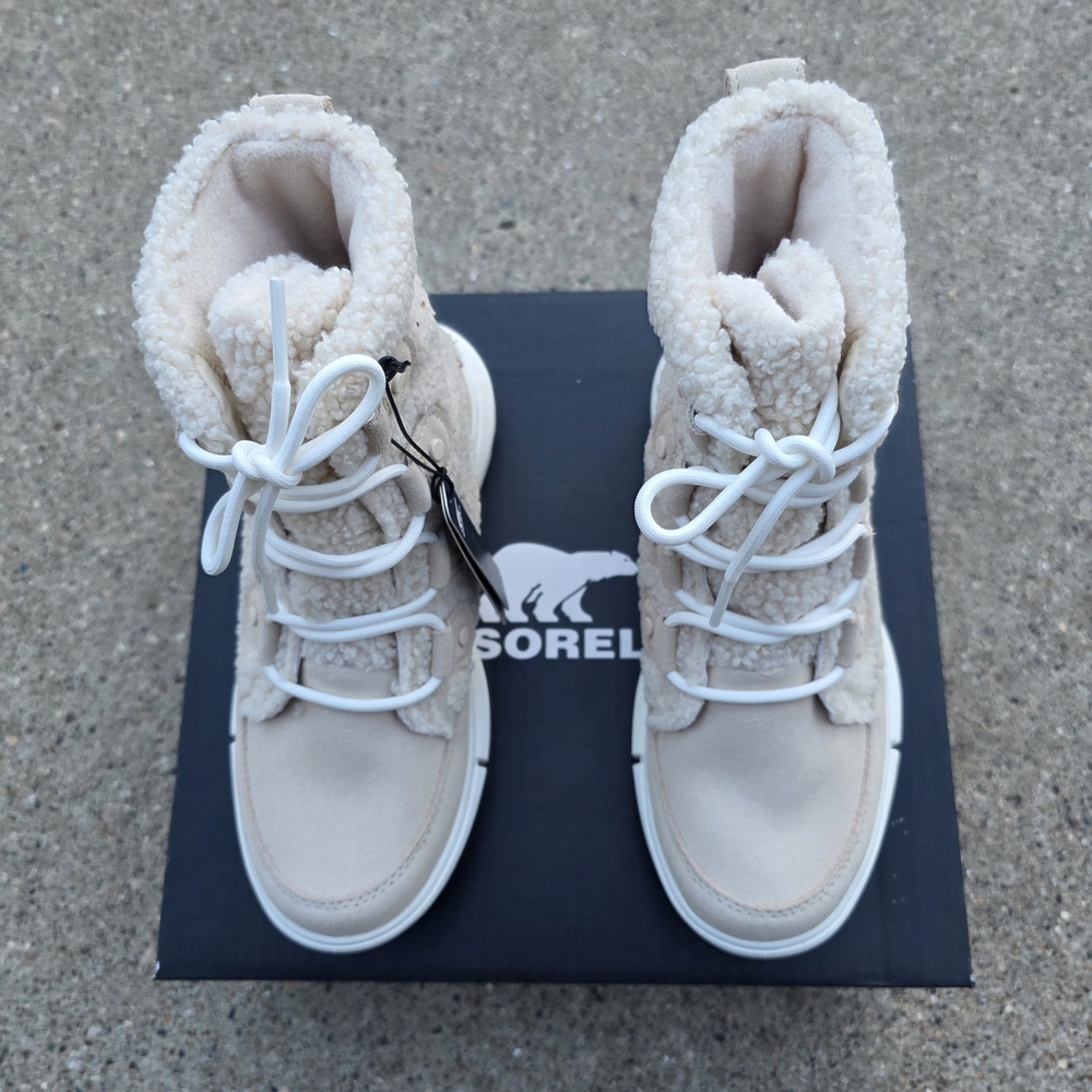 Sorel Explorer Insulated  Cream Winter Boots Women Size 5 - Picture 8 of 14